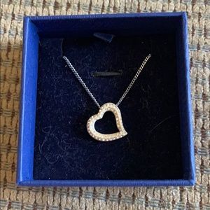 EUC Swarovski Heart Necklace